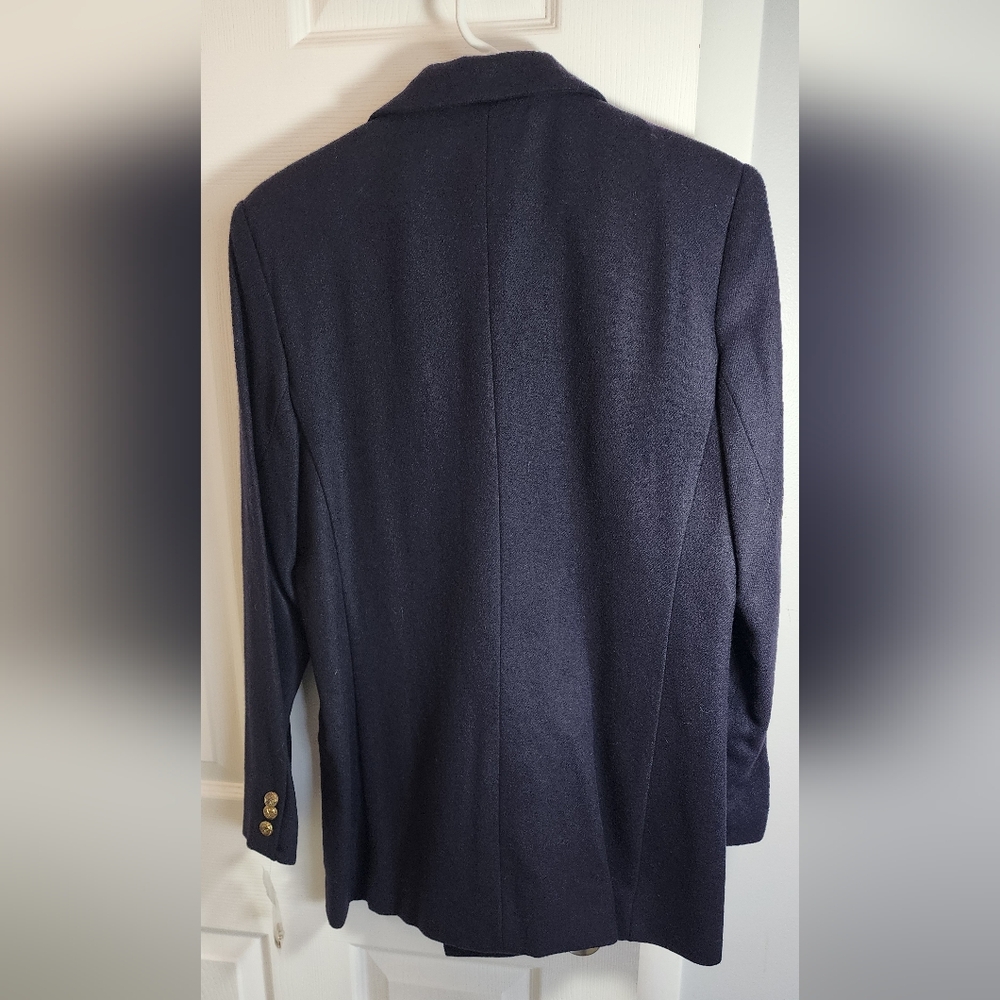 NWT Stephanie Andrews BEAUTIFUL womens 8 blue double breasted 6 button blazer - Picture 8 of 8